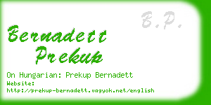 bernadett prekup business card